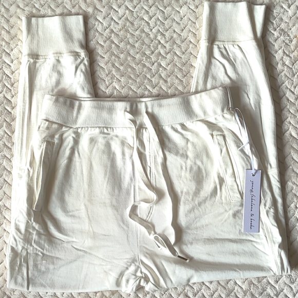 NWT Young Fabulous & Broke White Joggers - Picture 3 of 4